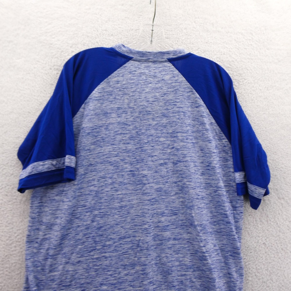 G-III Shirt Womens Medium Buffalo Bills Blue Heathered Rhinestone Raglan V-Neck - Picture 10 of 10